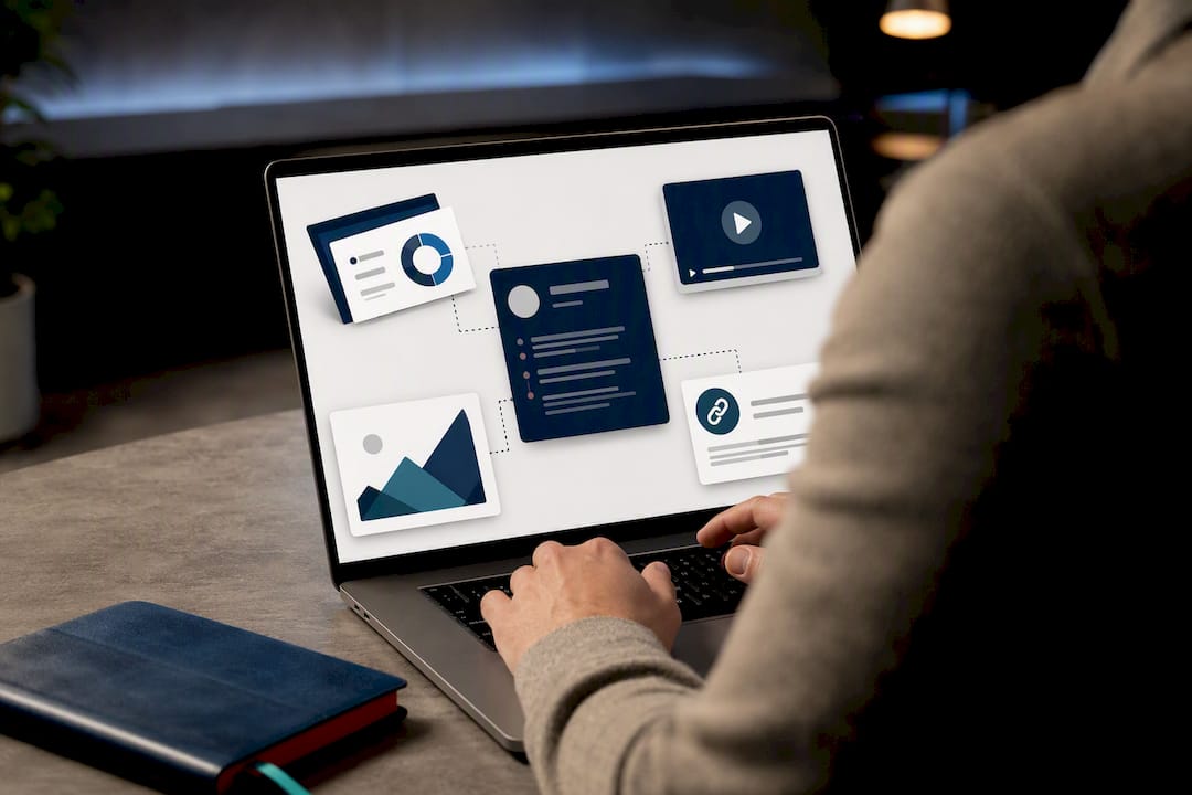 Work samples attached to an experience entry