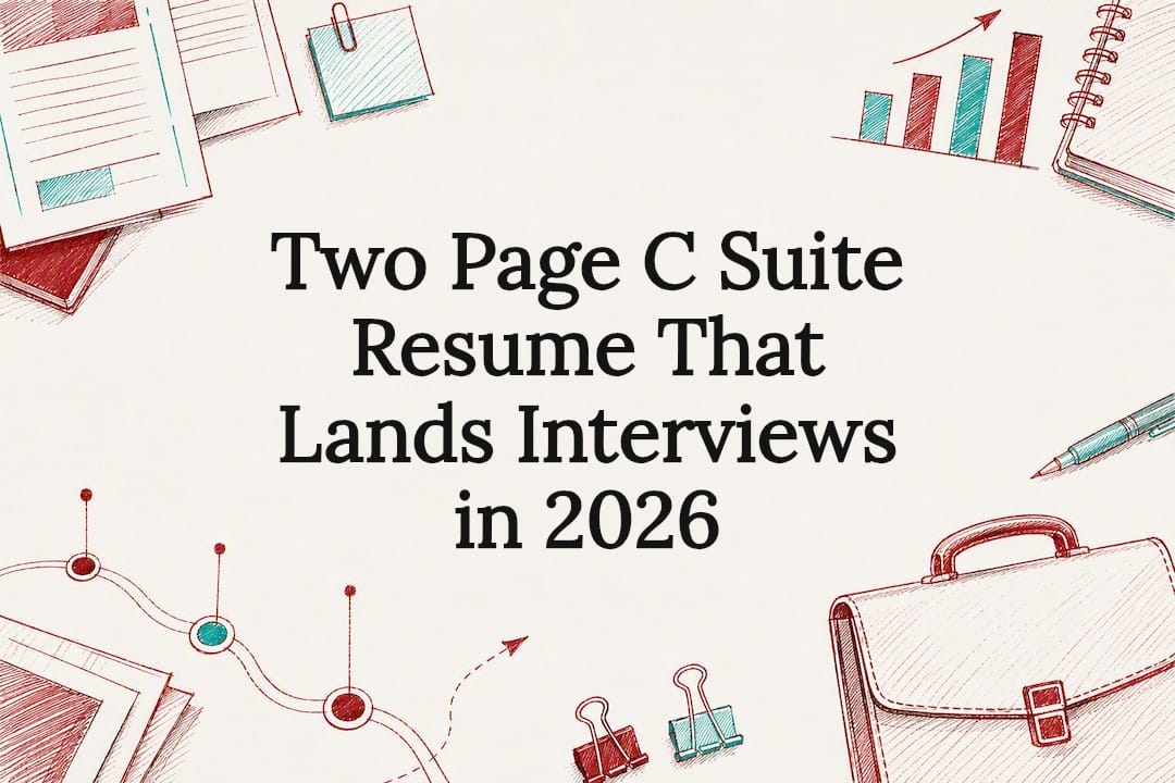 Decorative C-suite resume title card