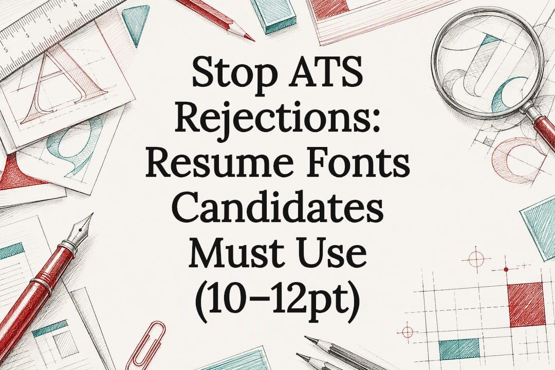 Decorative ATS resume font title card