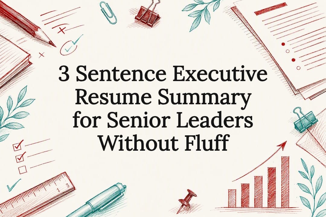 Decorative executive resume summary title card
