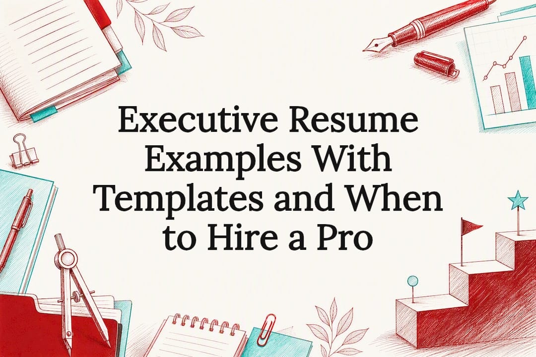 Decorative executive resume title card
