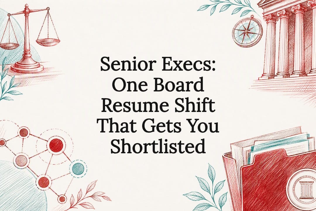 Decorative board resume title card illustration