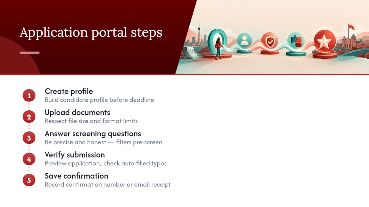 Ontario government application portal steps