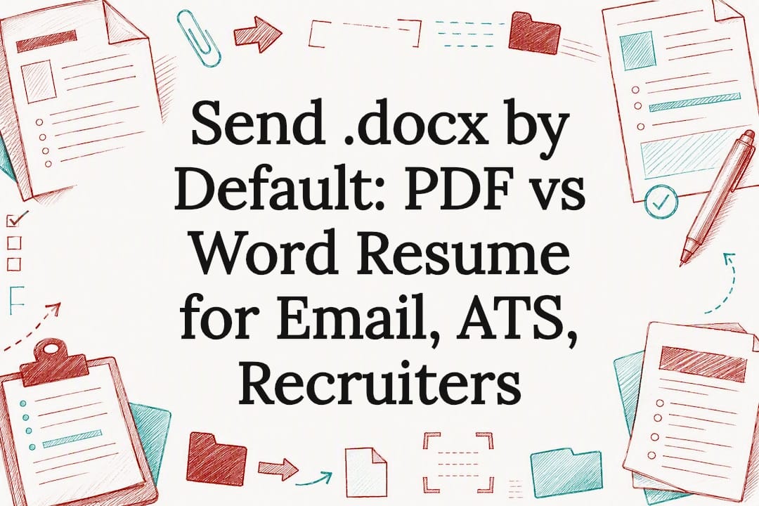Decorative PDF and Word resume title card
