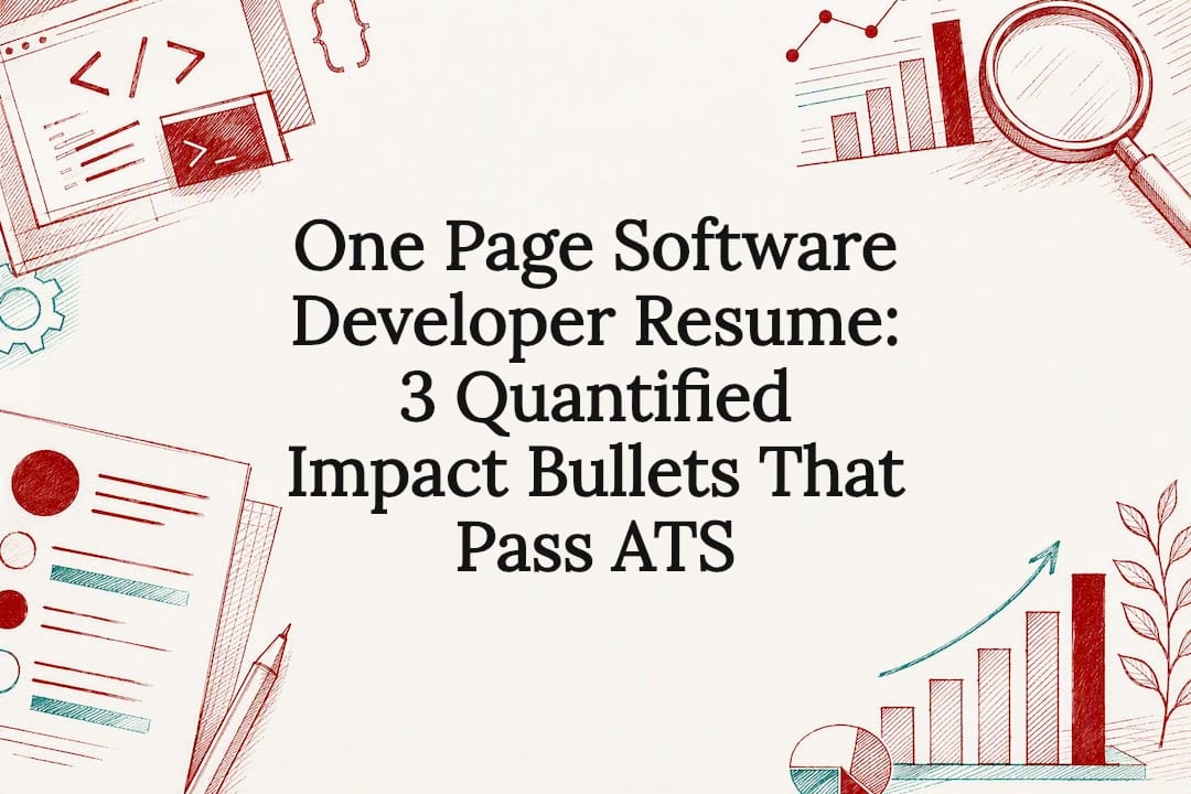 Developer resume impact bullets title card