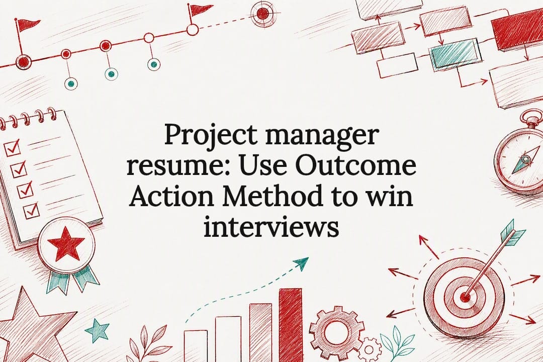 Project manager resume title card illustration