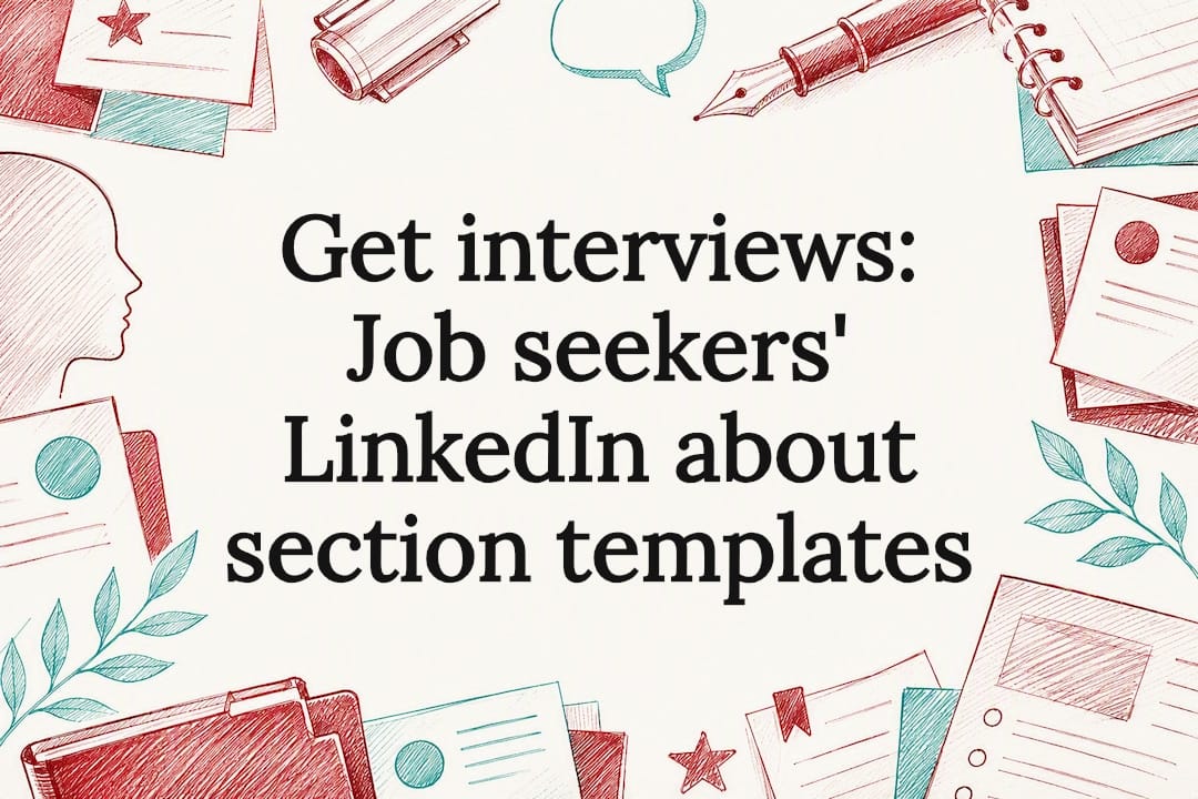 Decorative LinkedIn profile title card illustration