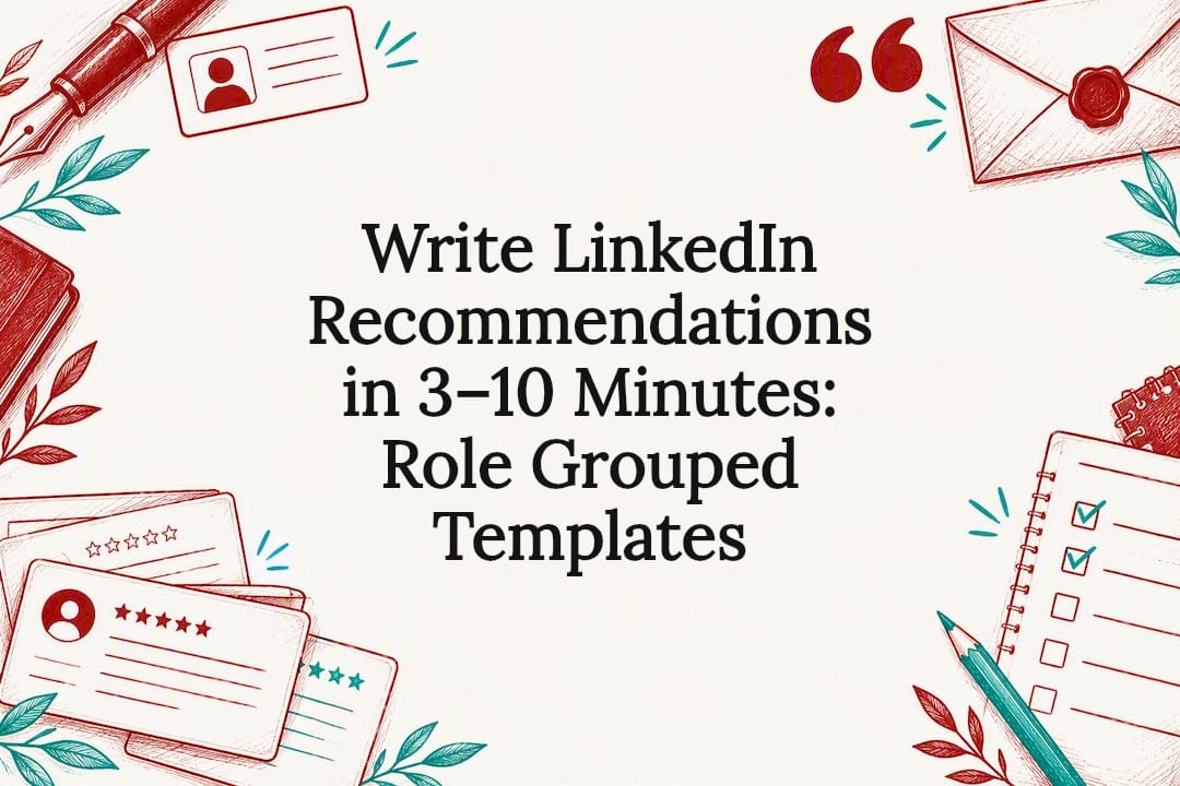 Decorative LinkedIn recommendation title card