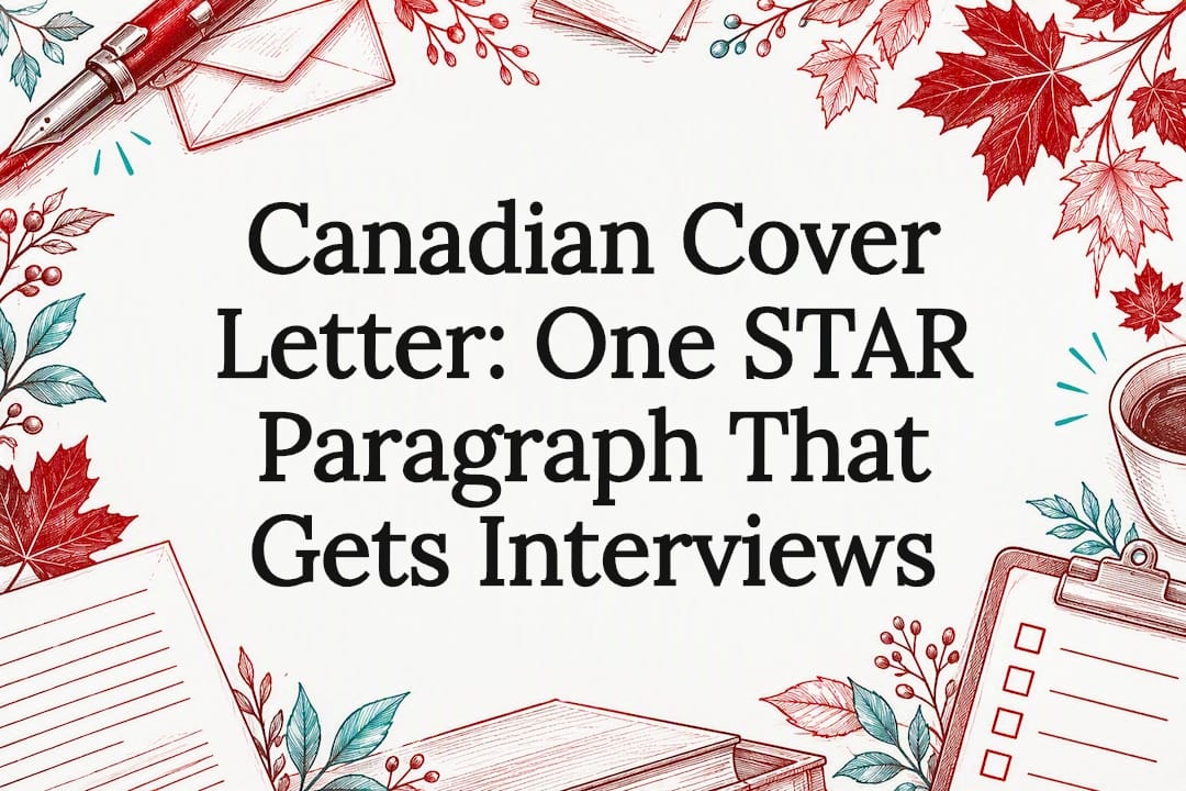 Decorative Canadian cover letter title card