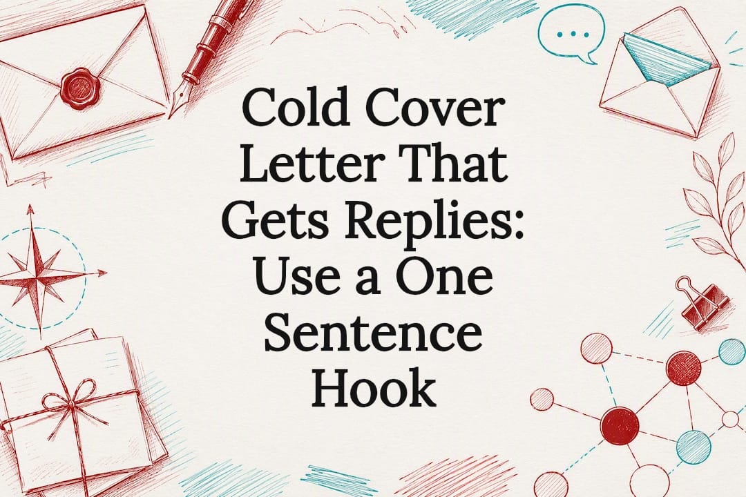 Decorative cold cover letter title card