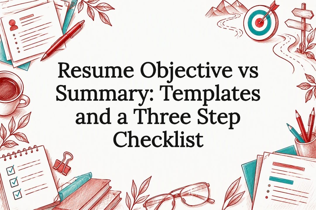 Decorative resume comparison title card