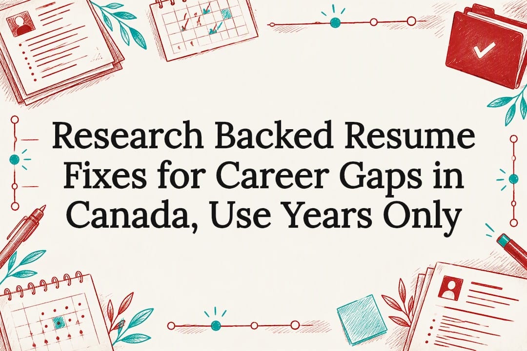 Decorative resume career gap title card