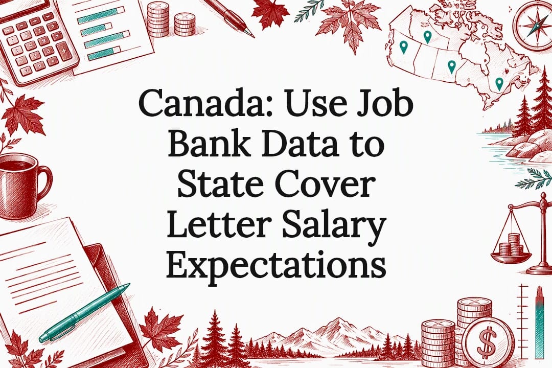 Decorative salary expectations cover letter title card