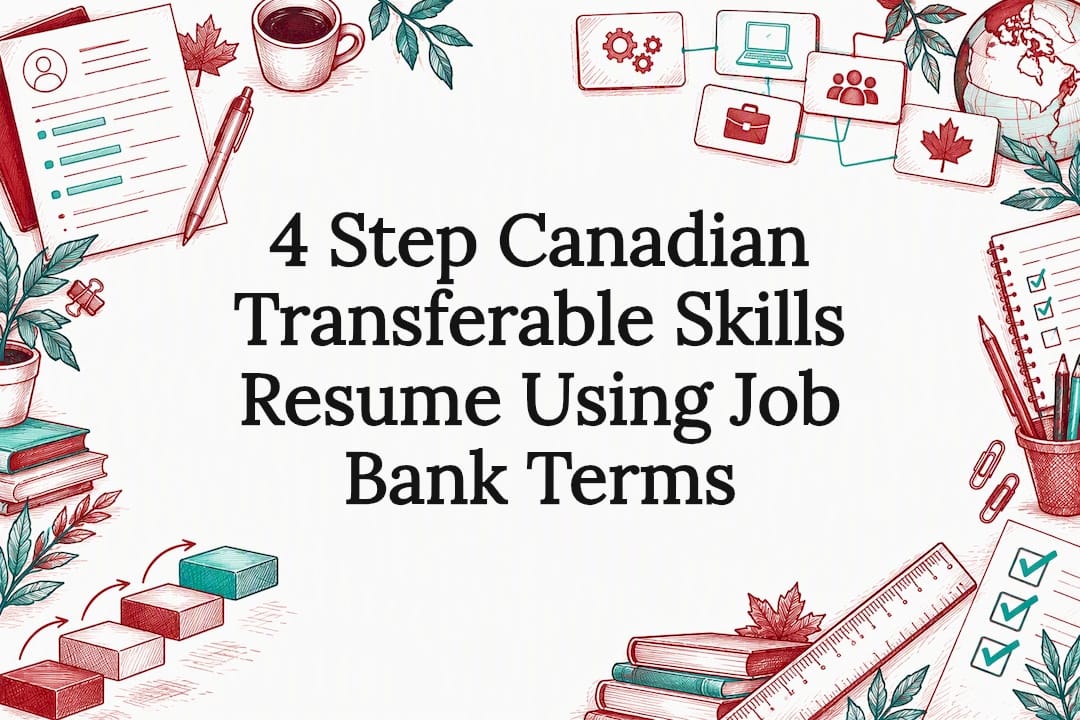 Hand-drawn resume skills title card