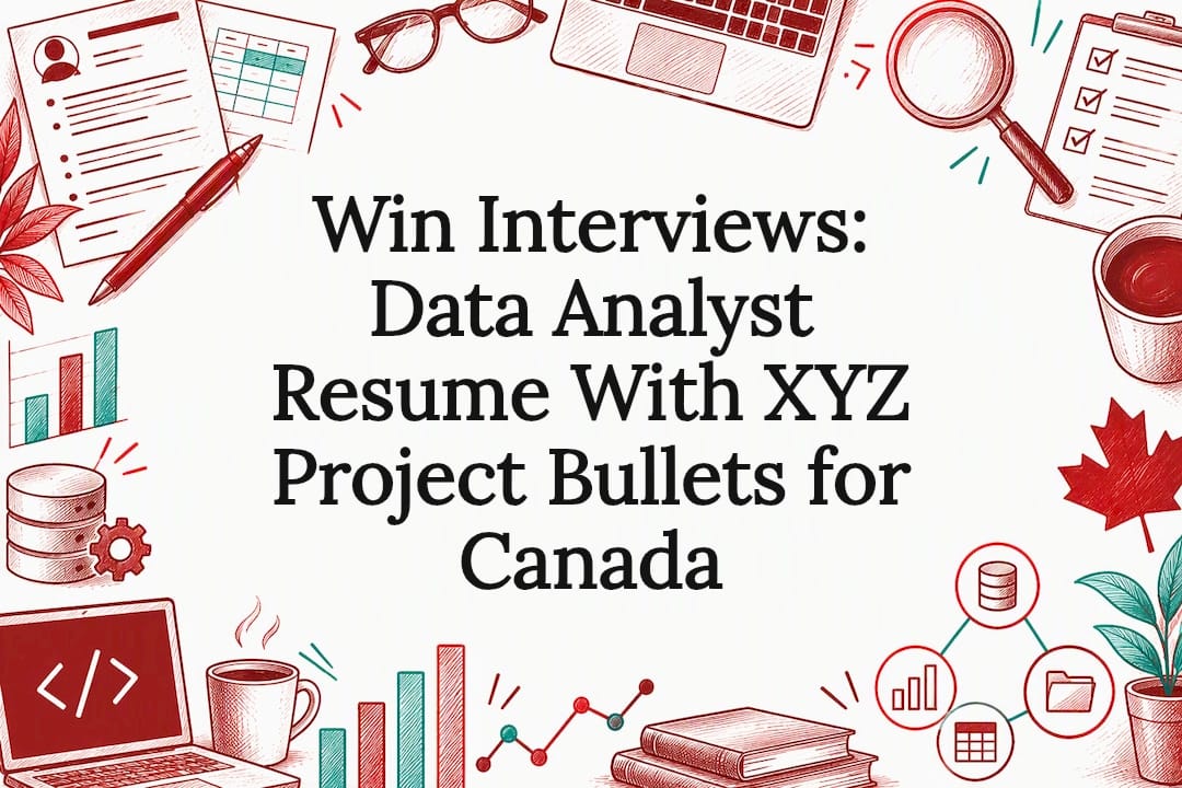 Data analyst resume title card illustration