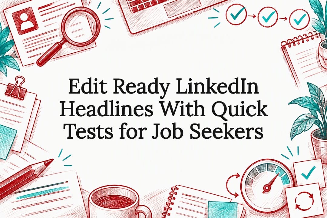 Decorative LinkedIn headline title card