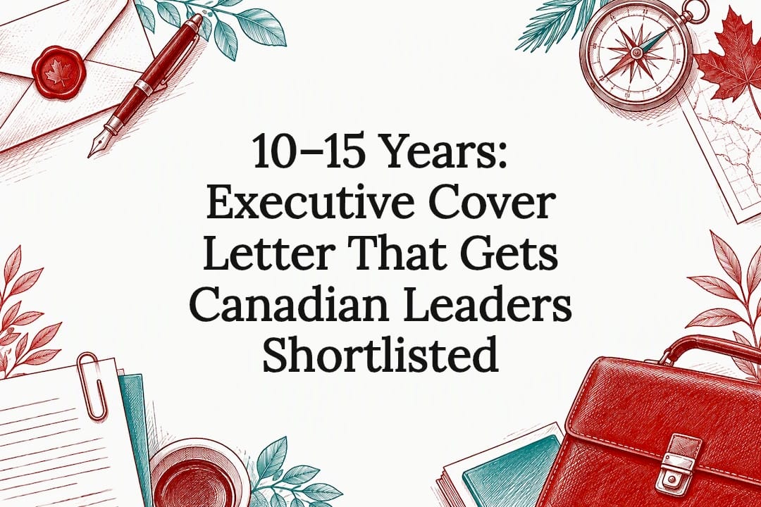 Decorative executive cover letter title card
