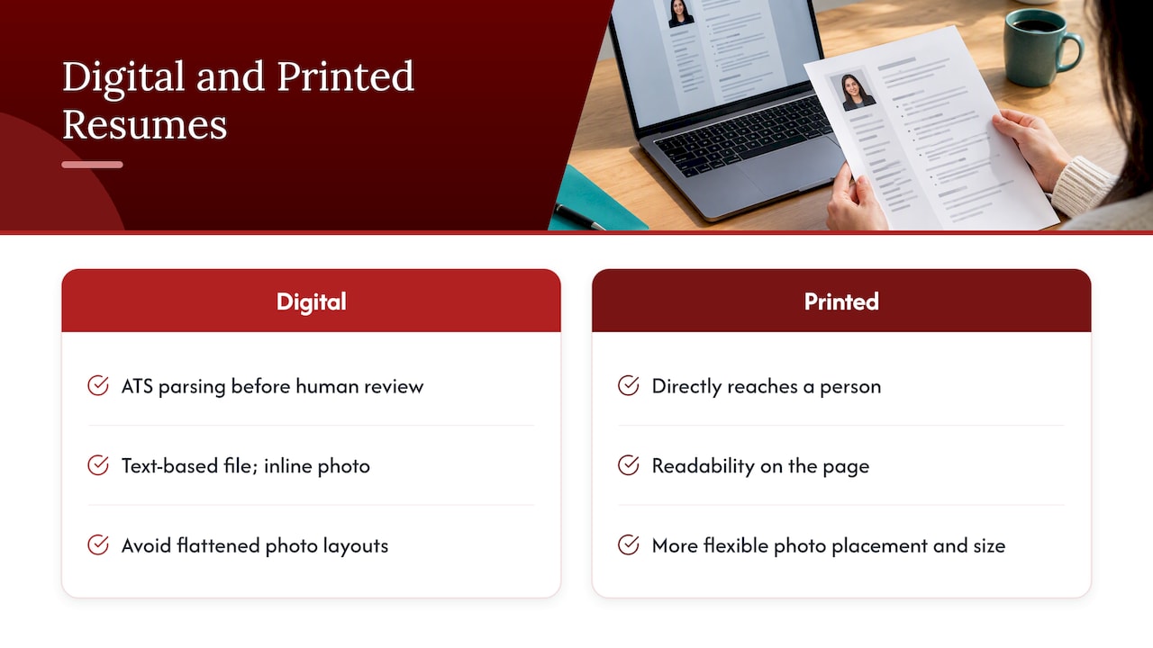 Digital and printed resume review paths
