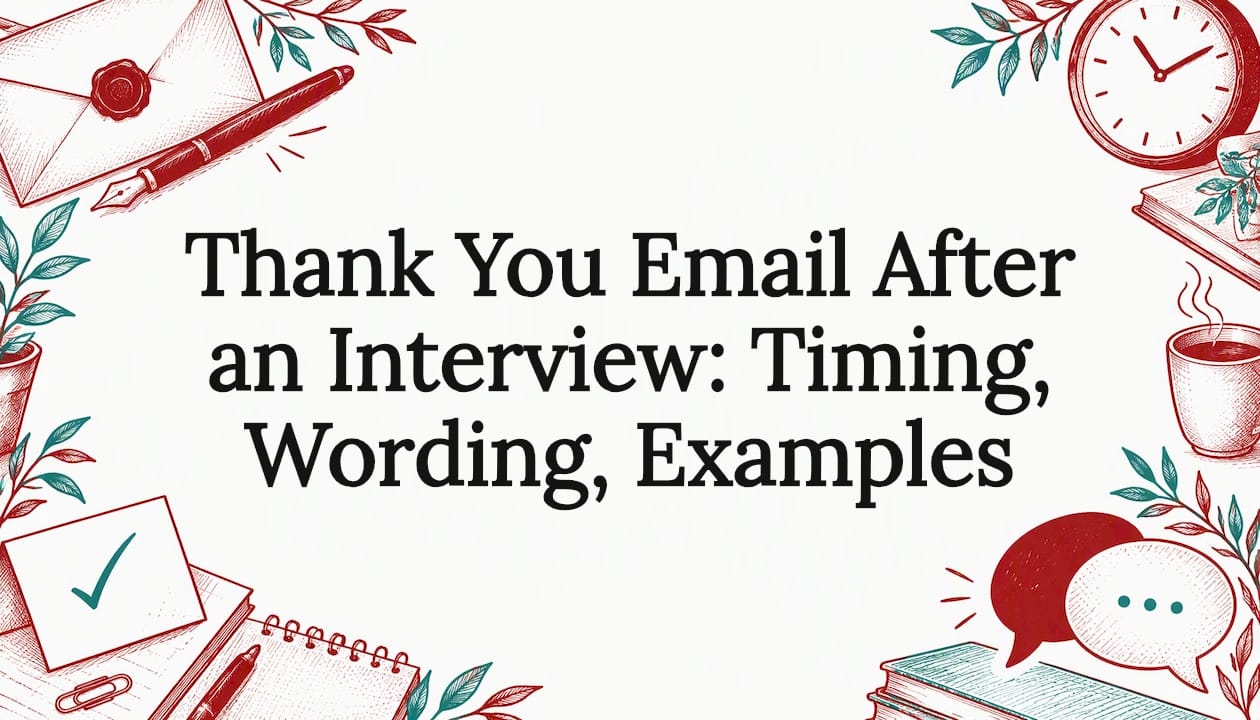 Hand-drawn interview thank-you title card